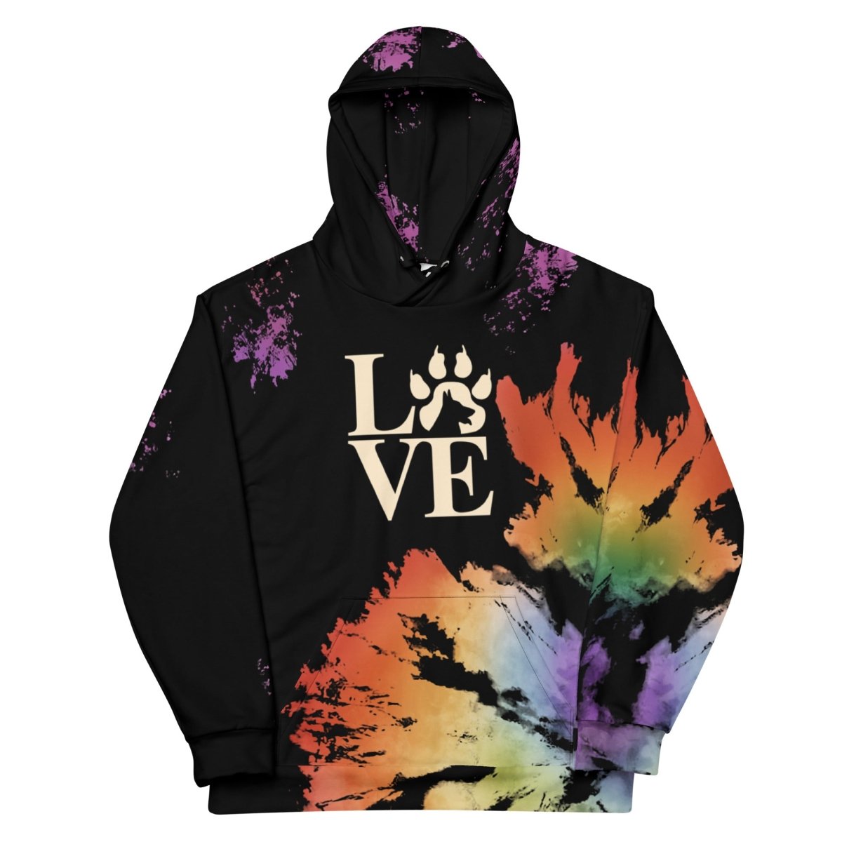Dog Mom Black Tie Dye Hoodie