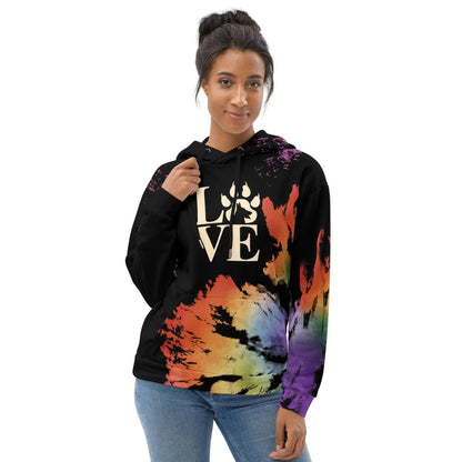 Dog Mom Black Tie Dye Hoodie