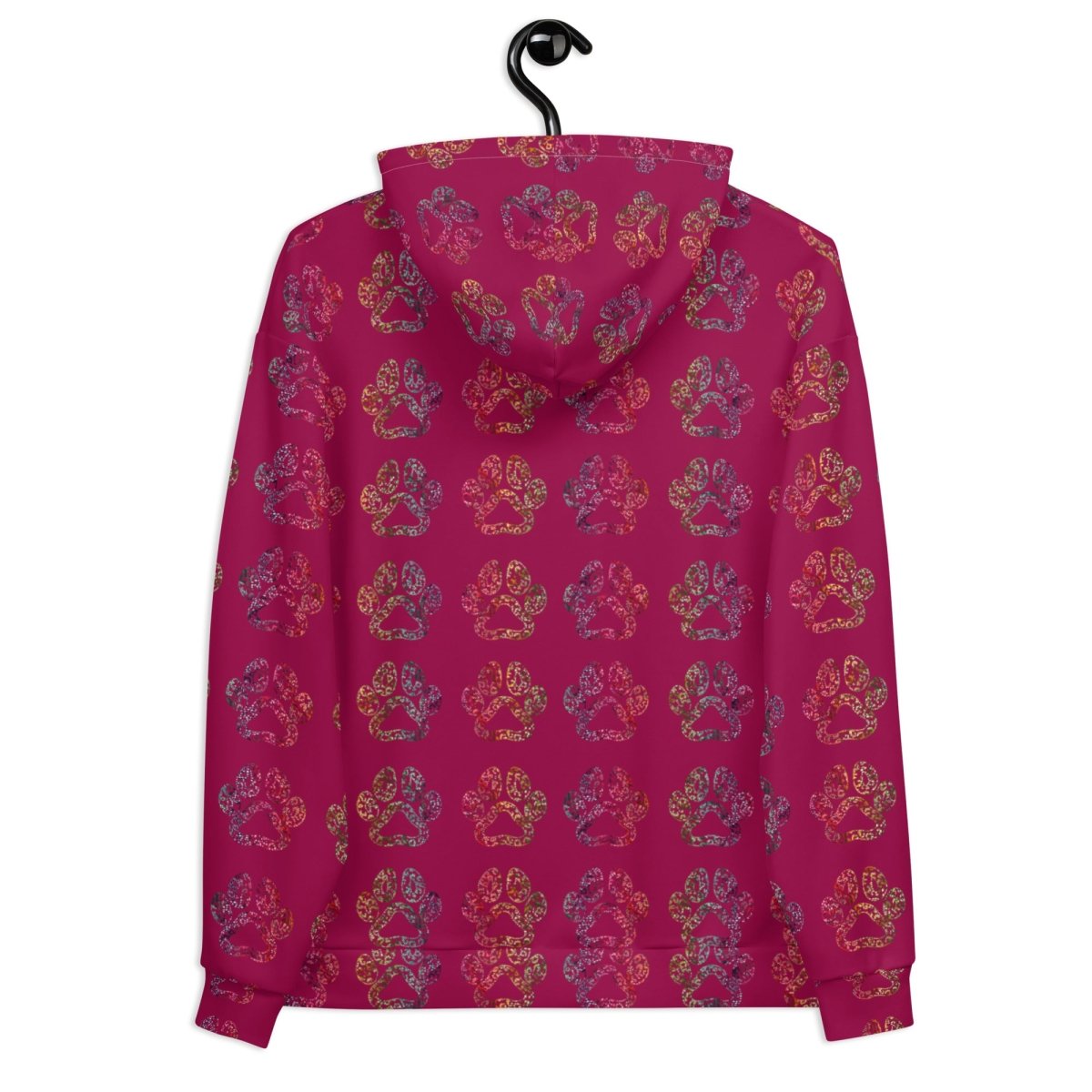 Dog Mom Burgundy Paw Prints Hoodie