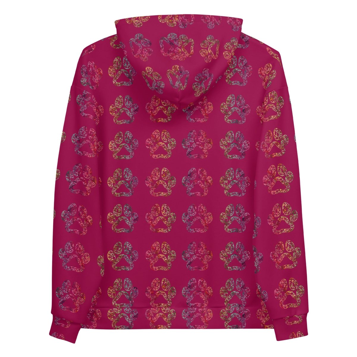 Dog Mom Burgundy Paw Prints Hoodie
