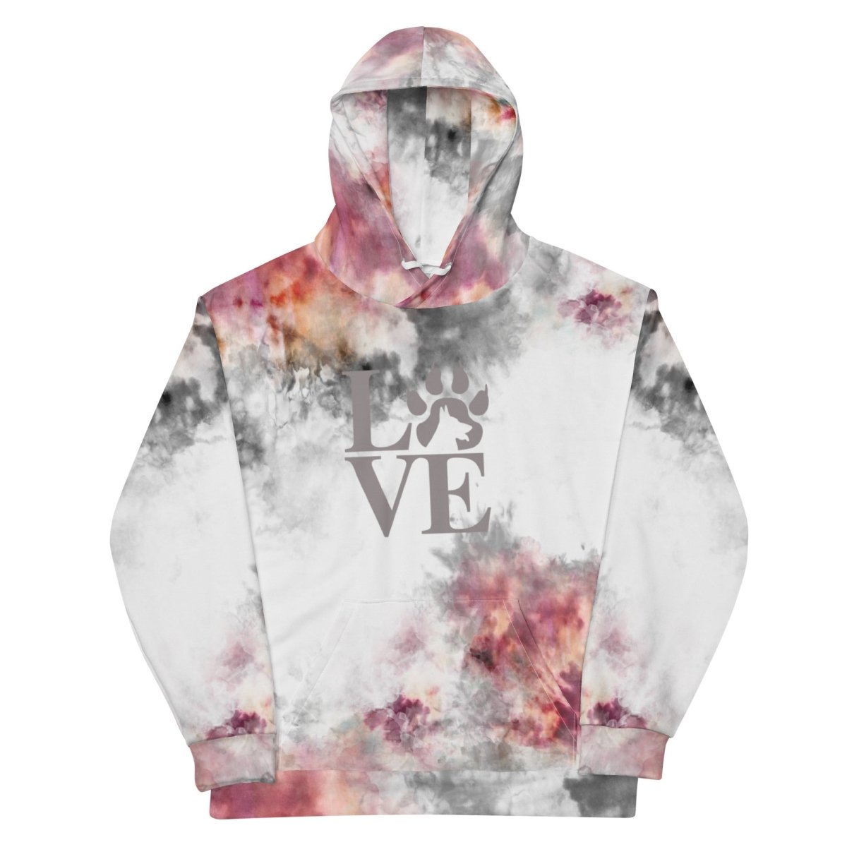 Dog Mom Grey Tie Dye Hoodie