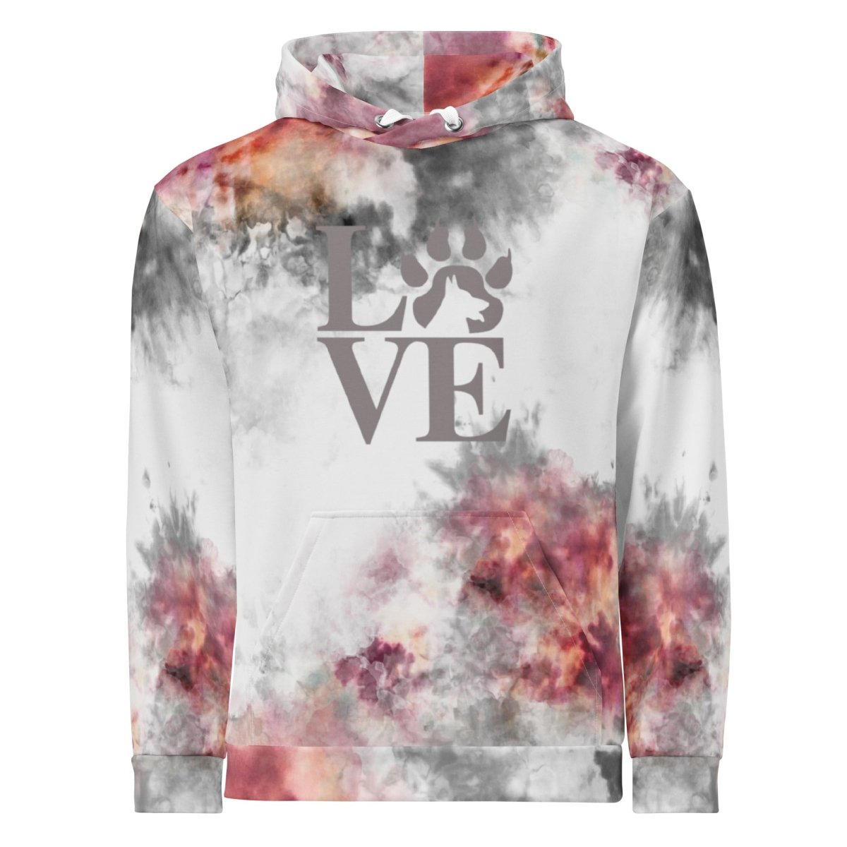 Dog Mom Grey Tie Dye Hoodie