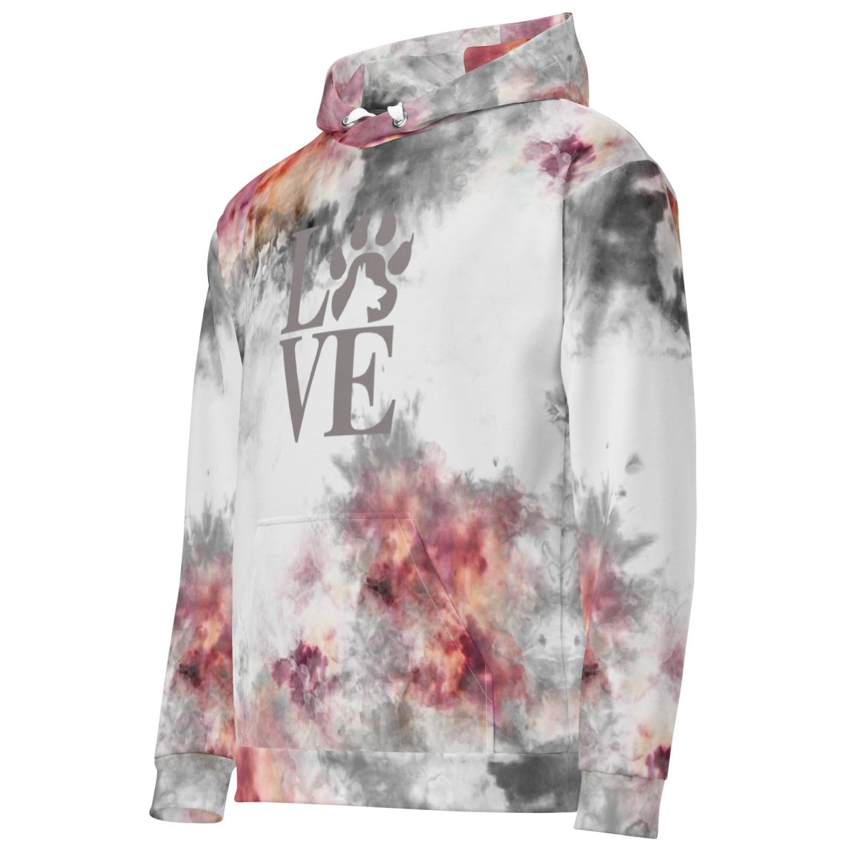 Dog Mom Grey Tie Dye Hoodie