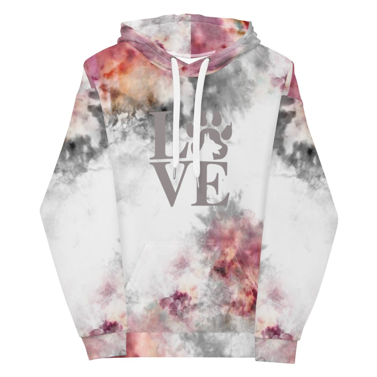 Dog Mom Grey Tie Dye Hoodie