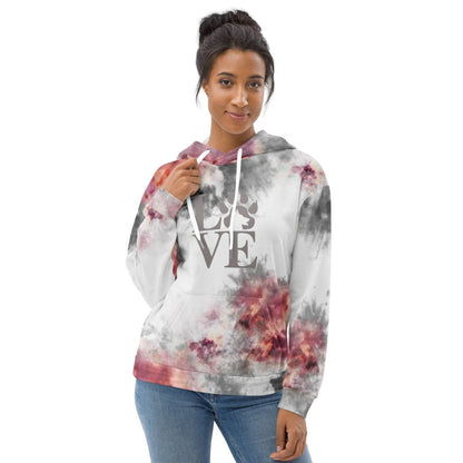 Dog Mom Grey Tie Dye Hoodie
