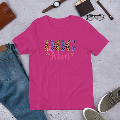 Dog Mom Leopard and Stars T-Shirt