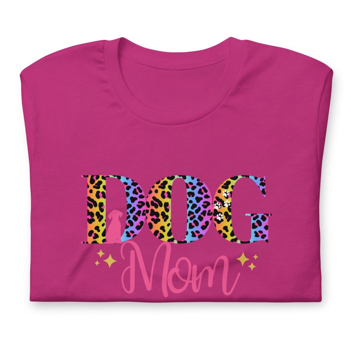 Dog Mom Leopard and Stars T-Shirt