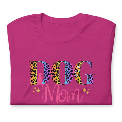 Dog Mom Leopard and Stars T-Shirt