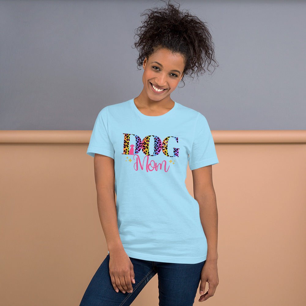 Dog Mom Leopard and Stars T-Shirt