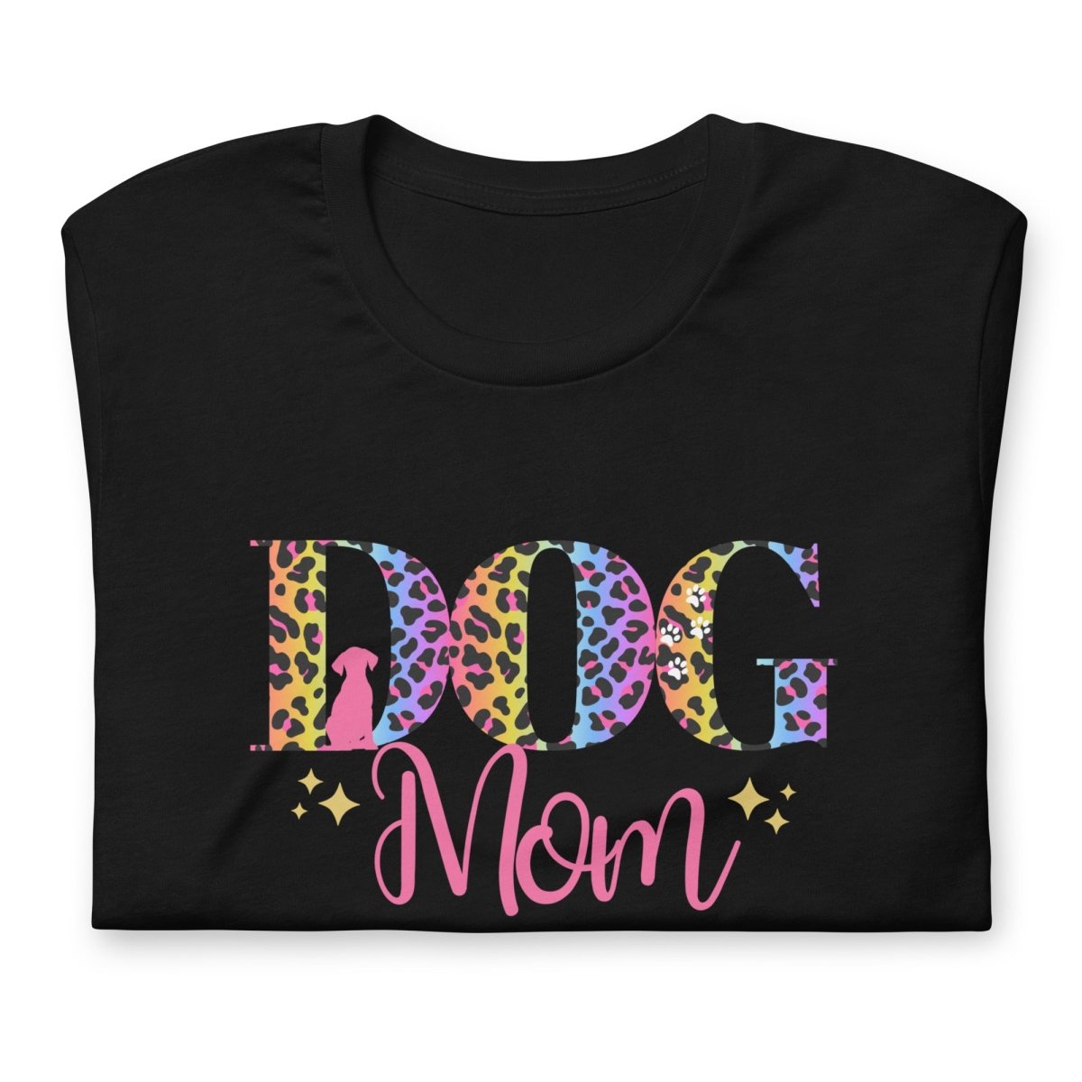 Dog Mom Leopard and Stars T-Shirt