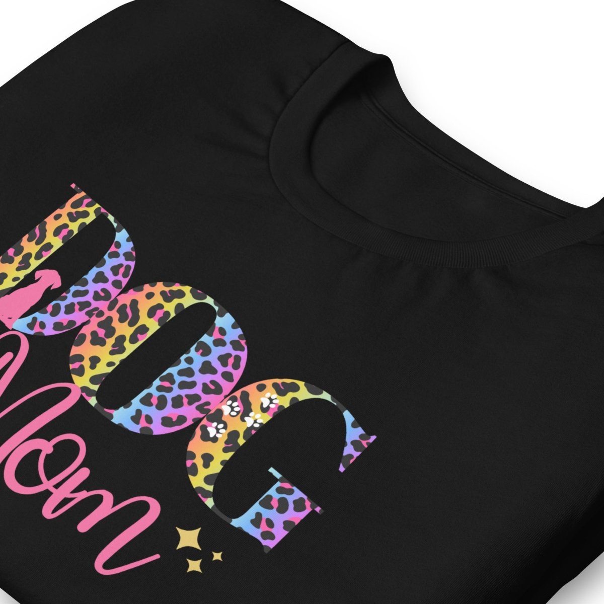 Dog Mom Leopard and Stars T-Shirt
