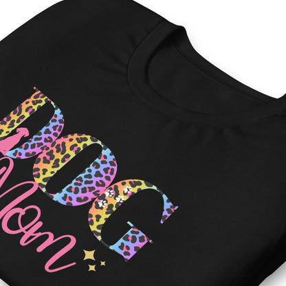Dog Mom Leopard and Stars T-Shirt