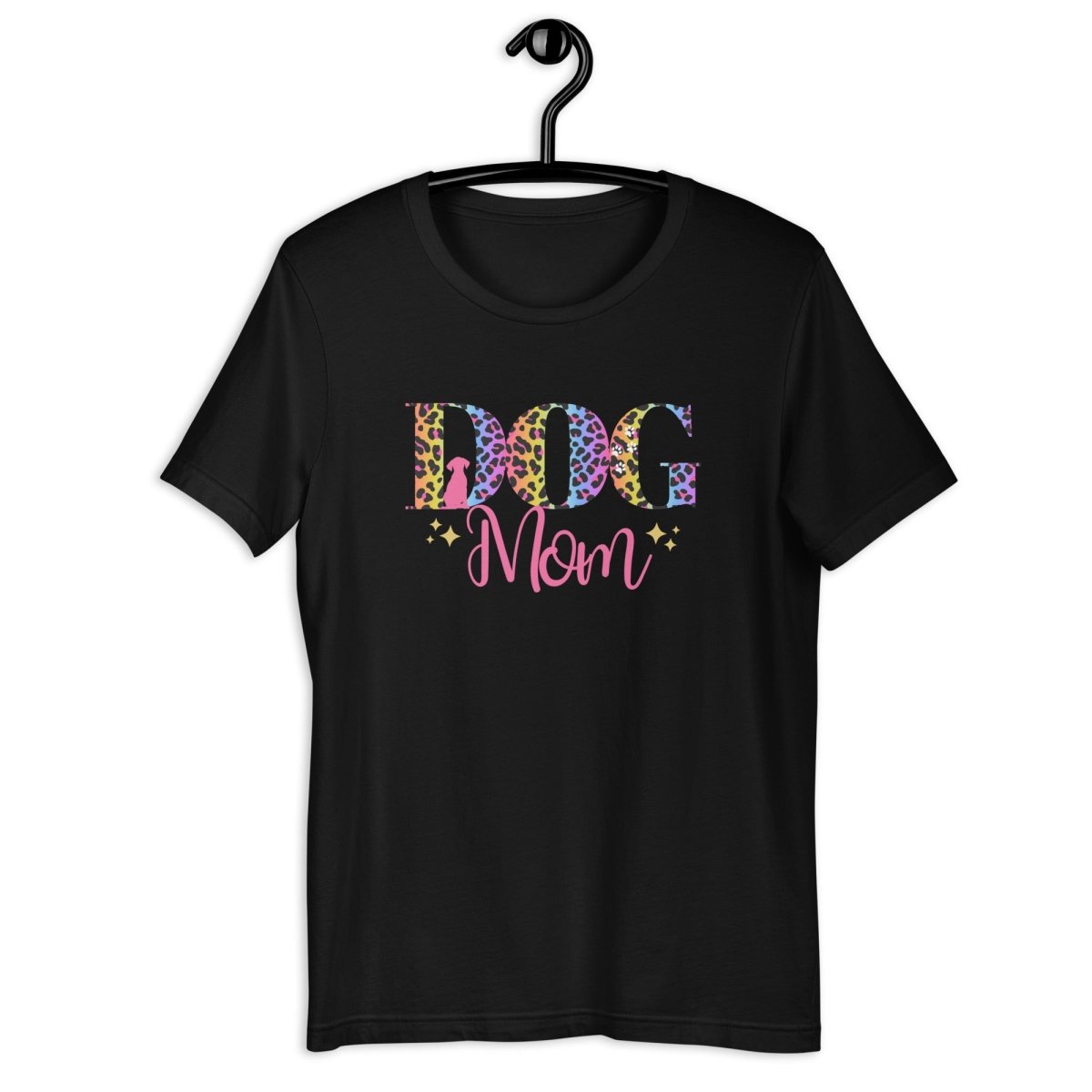 Dog Mom Leopard and Stars T-Shirt
