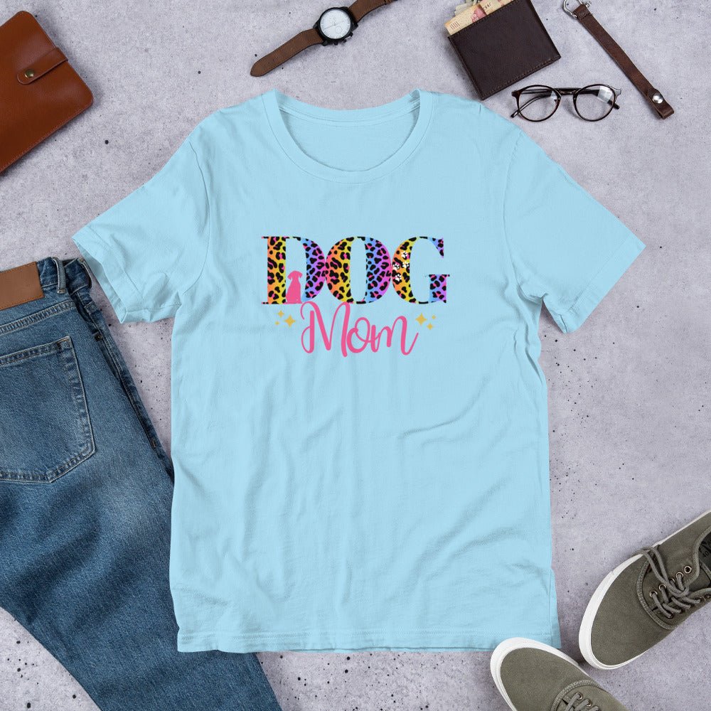Dog Mom Leopard and Stars T-Shirt