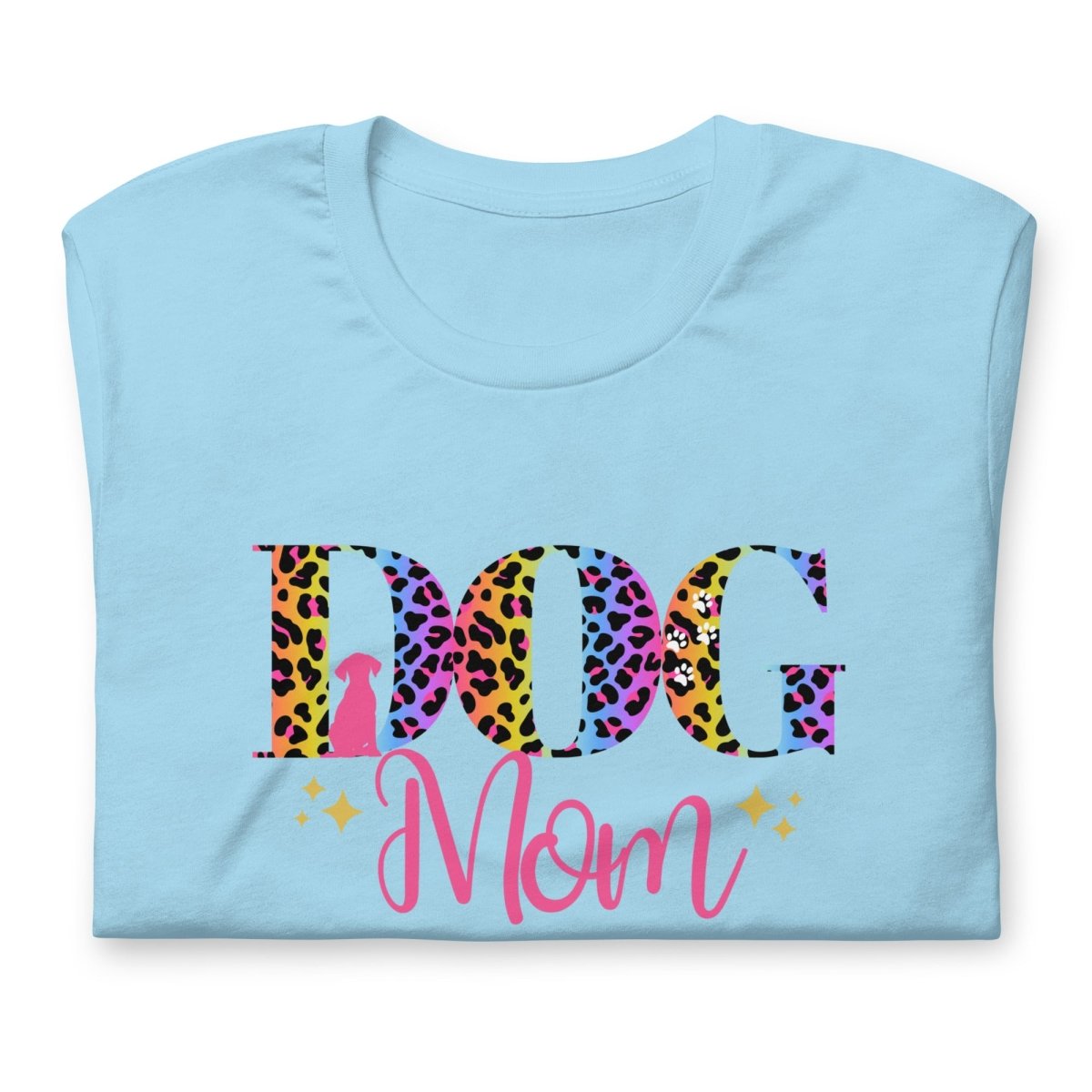Dog Mom Leopard and Stars T-Shirt