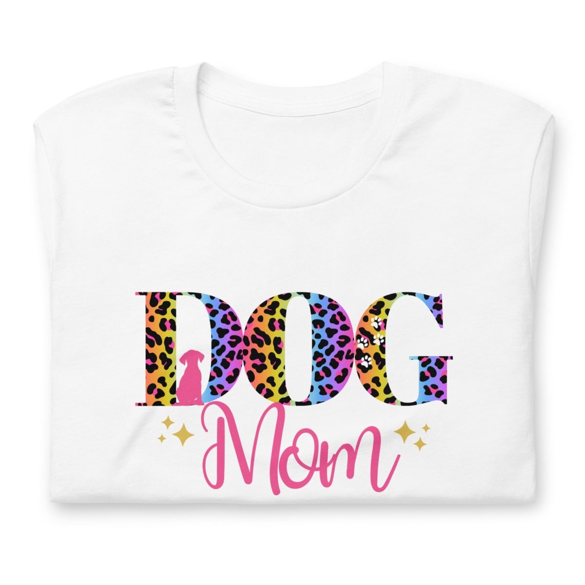 Dog Mom Leopard and Stars T-Shirt