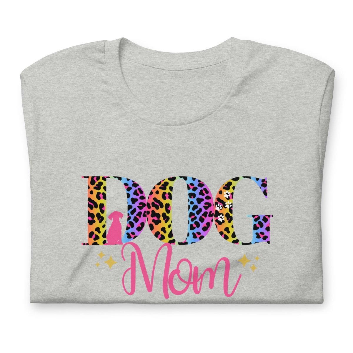 Dog Mom Leopard and Stars T-Shirt