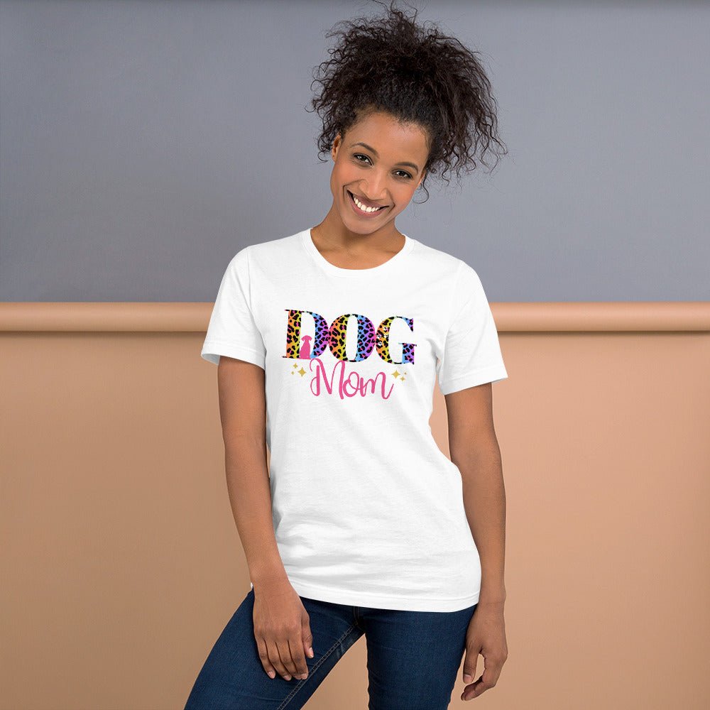 Dog Mom Leopard and Stars T-Shirt
