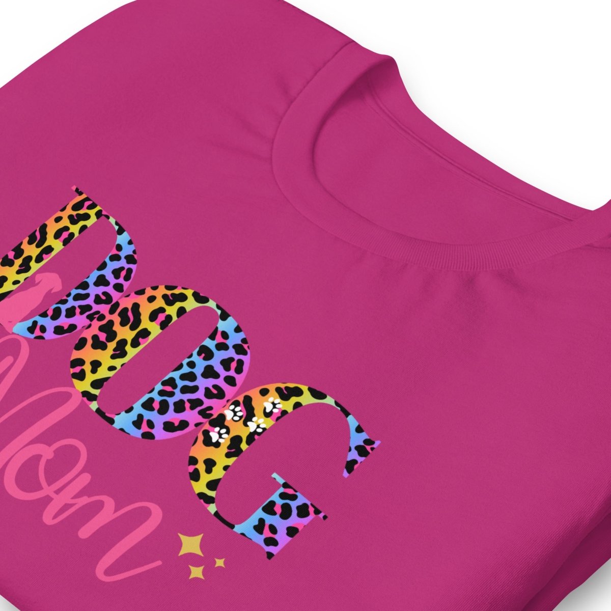 Dog Mom Leopard and Stars T-Shirt