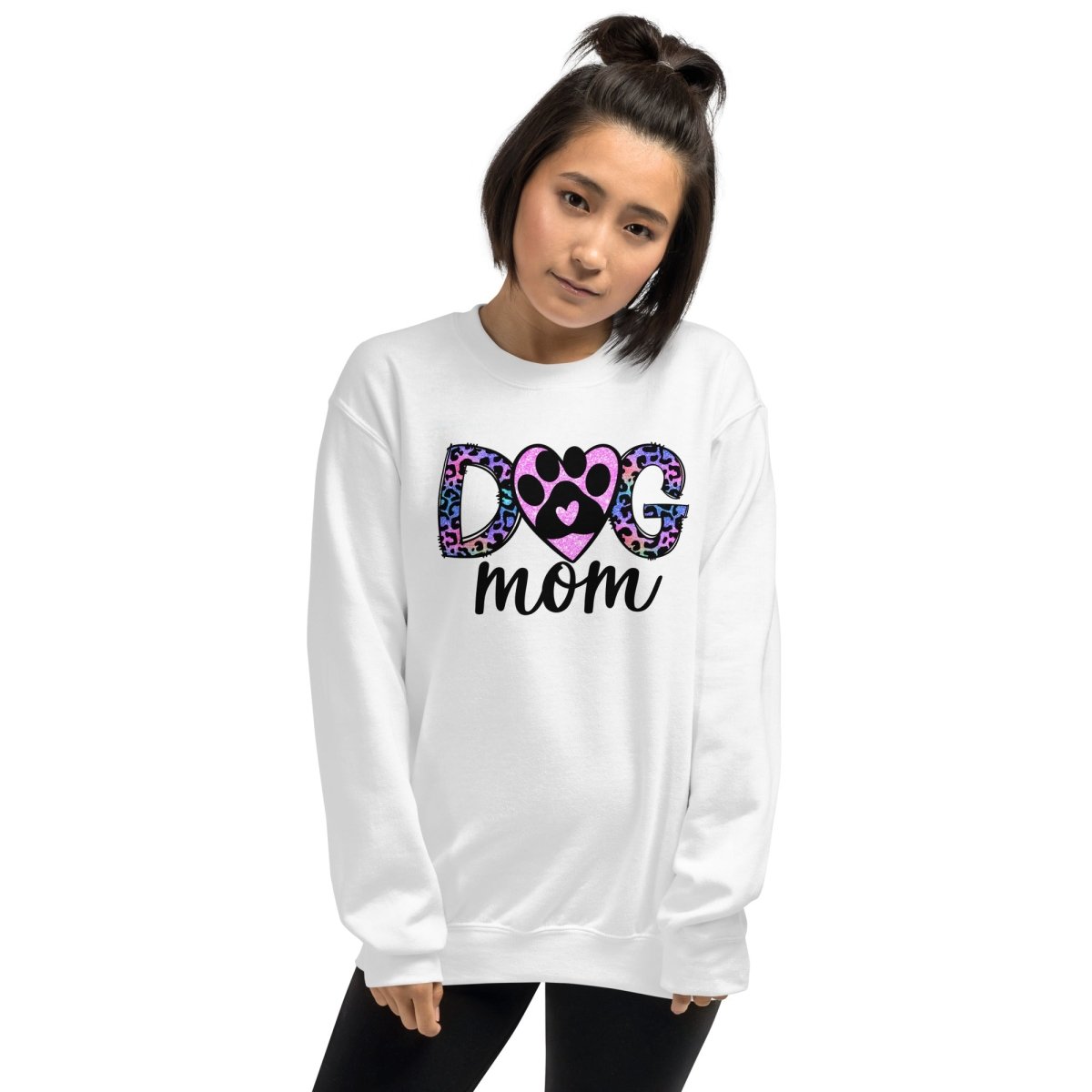 Dog Mom Leopard Paw Sweatshirt