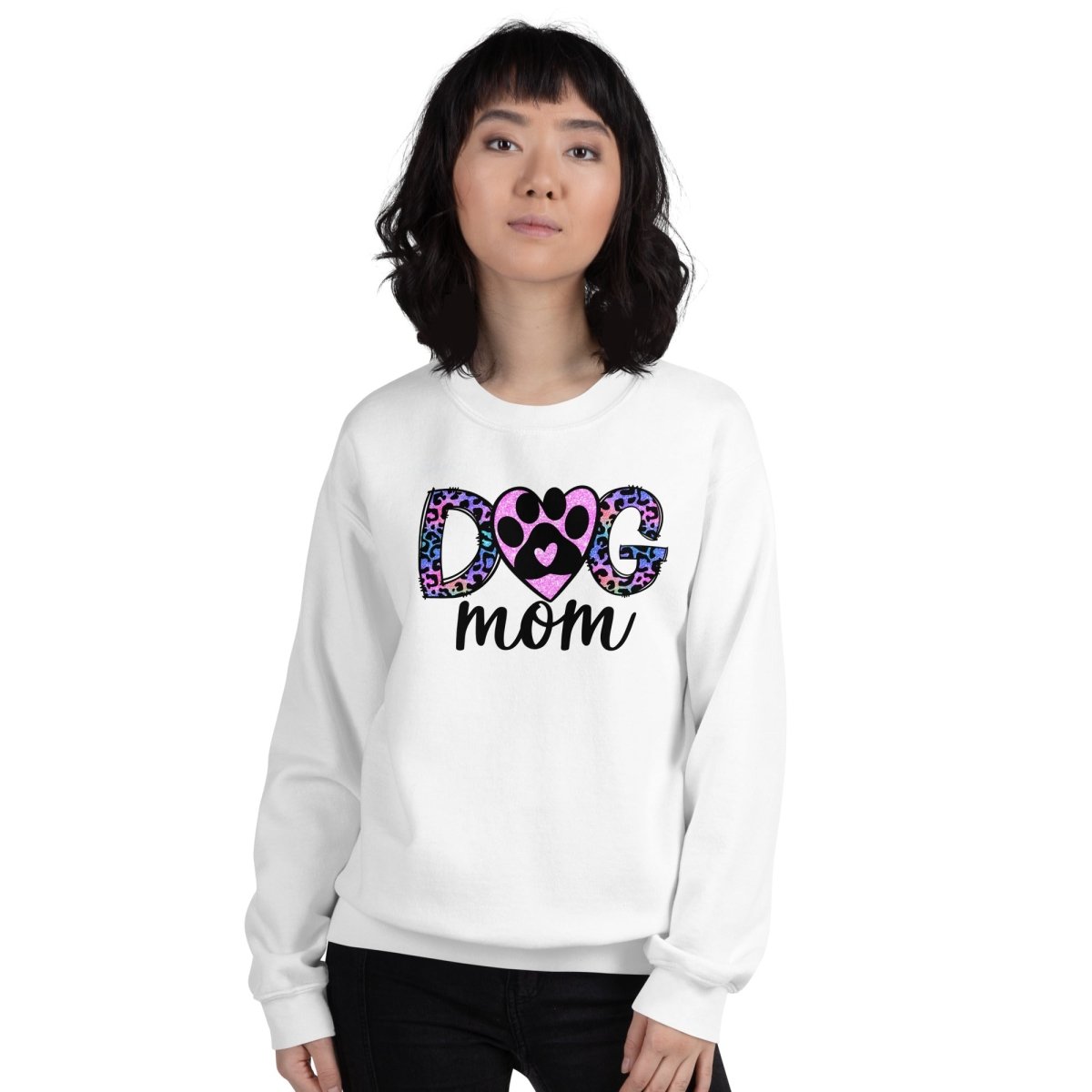 Dog Mom Leopard Paw Sweatshirt