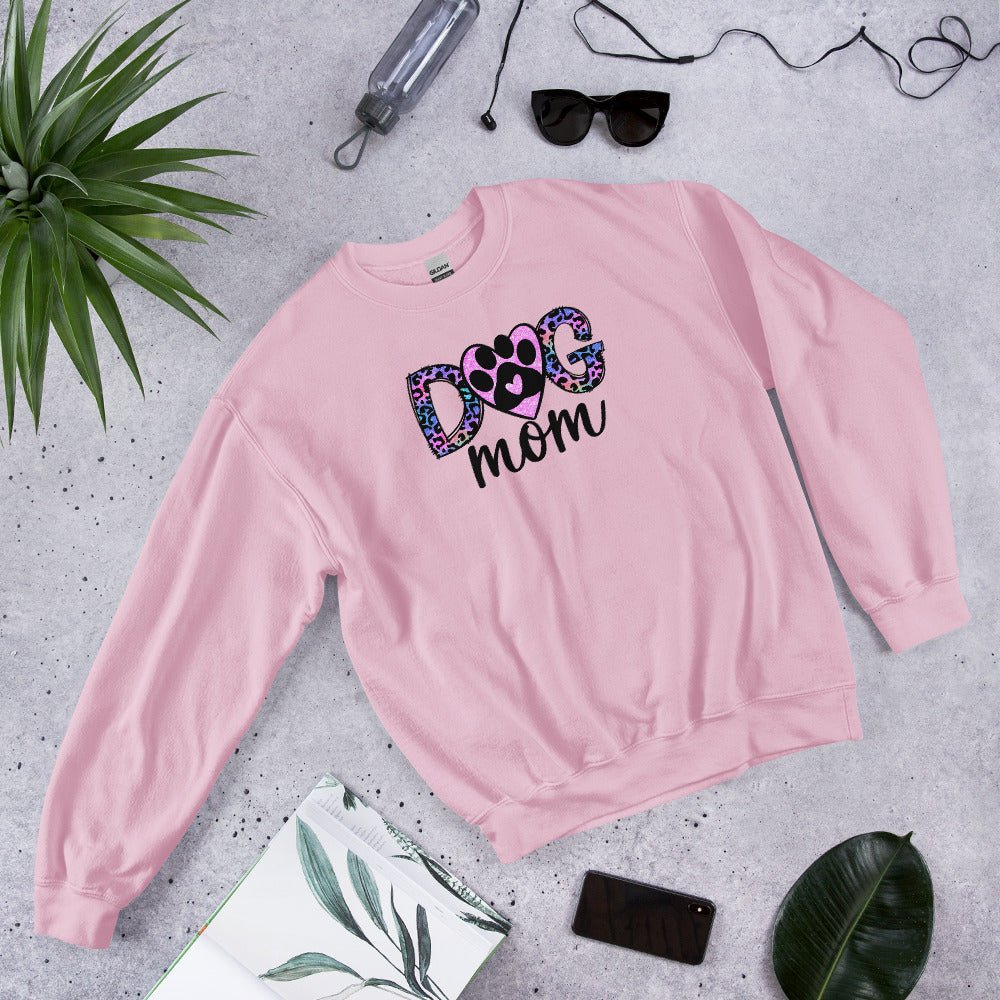 Dog Mom Leopard Paw Sweatshirt
