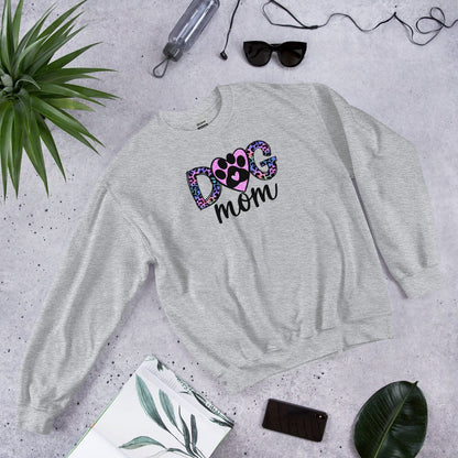 Dog Mom Leopard Paw Sweatshirt