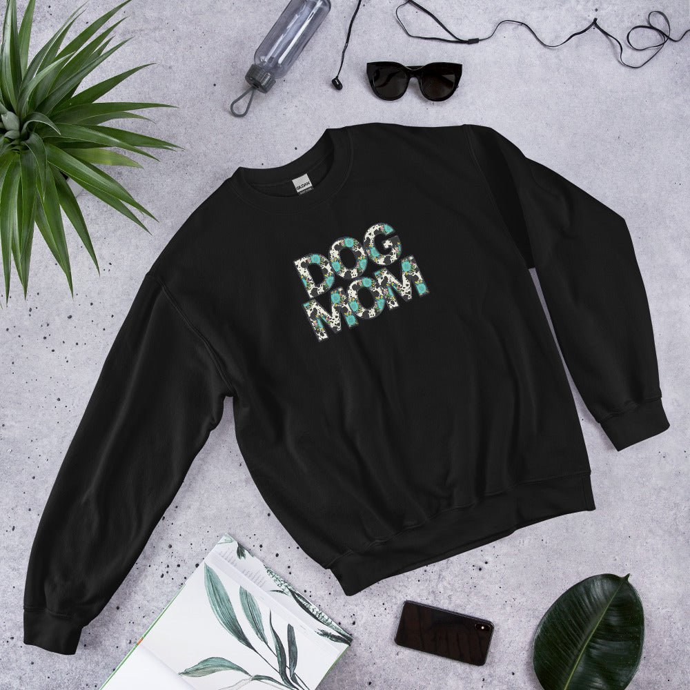 Dog Mom Teal Sunflower Sweatshirt