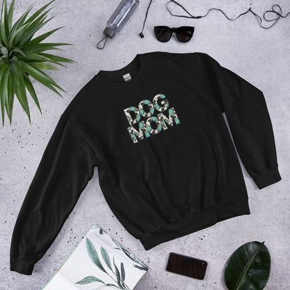 Dog Mom Teal Sunflower Sweatshirt