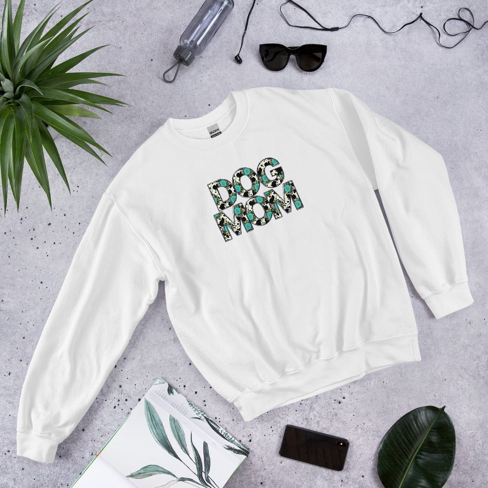 Dog Mom Teal Sunflower Sweatshirt