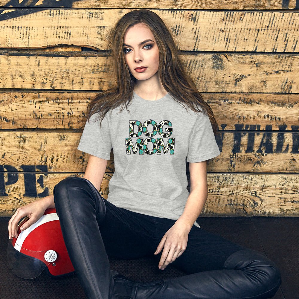 Dog Mom Teal Sunflower T-Shirt
