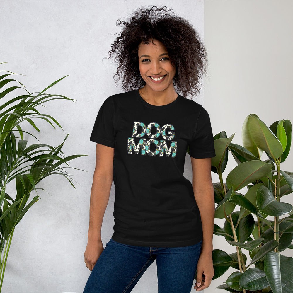 Dog Mom Teal Sunflower T-Shirt