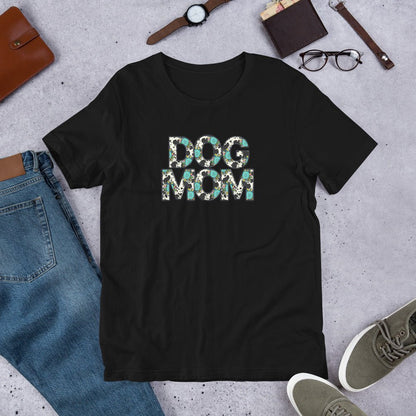 Dog Mom Teal Sunflower T-Shirt