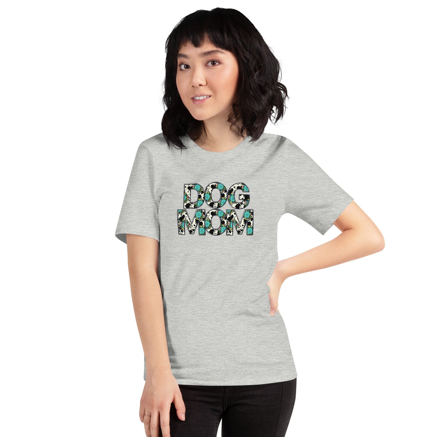 Dog Mom Teal Sunflower T-Shirt