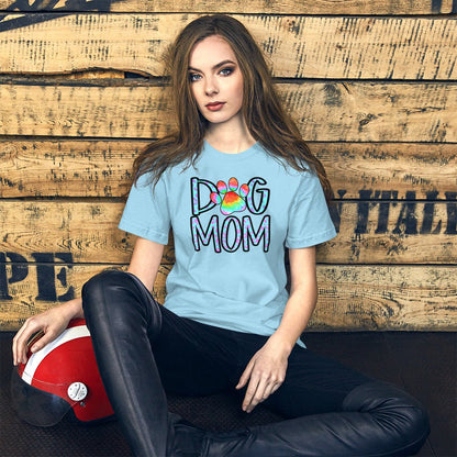 Dog Mom Tie Dye Paw T-Shirt