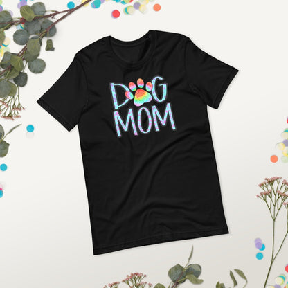 Dog Mom Tie Dye Paw T-Shirt