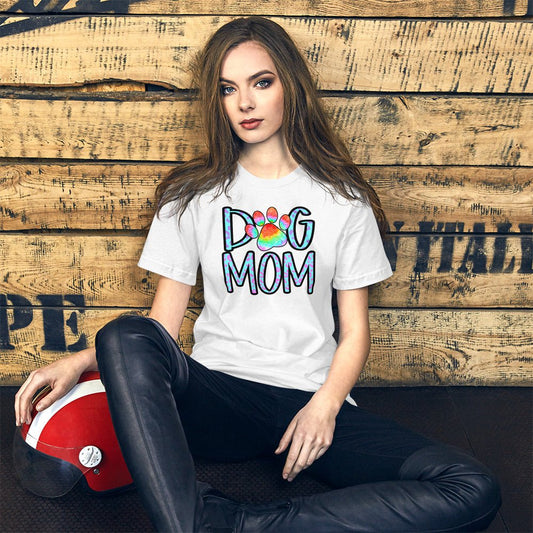 Dog Mom Tie Dye Paw T-Shirt