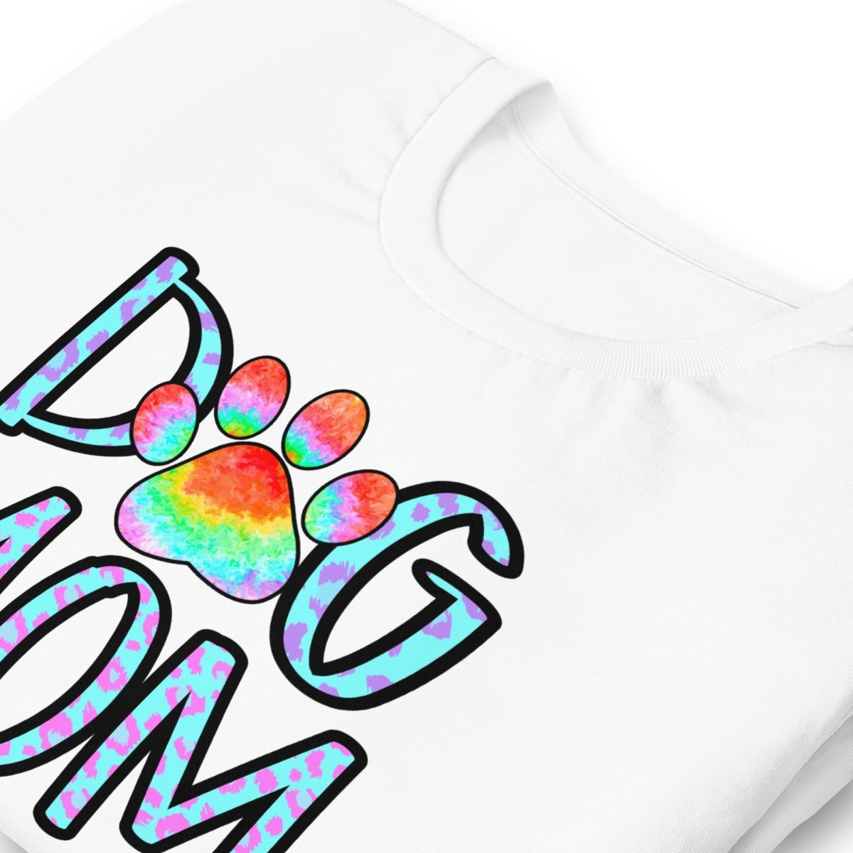 Dog Mom Tie Dye Paw T-Shirt