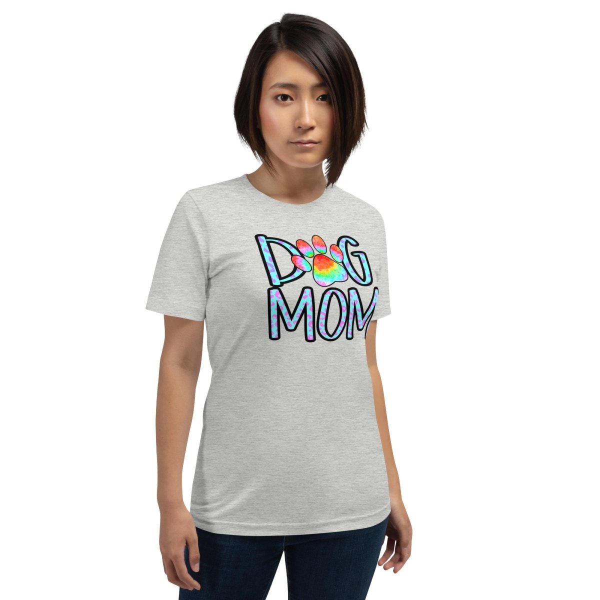 Dog Mom Tie Dye Paw T-Shirt