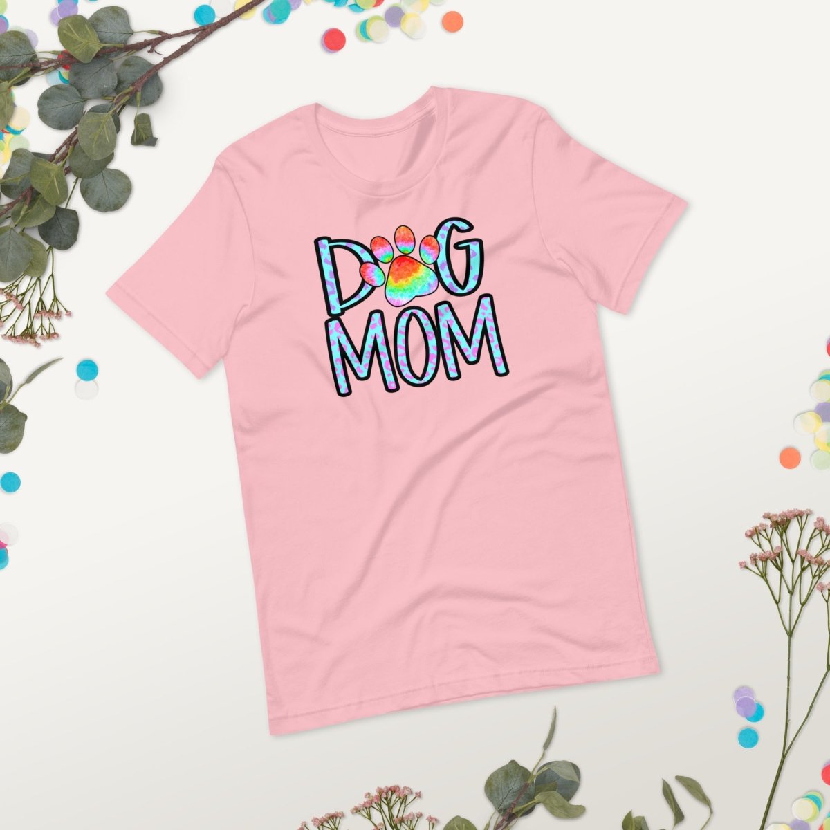 Dog Mom Tie Dye Paw T-Shirt