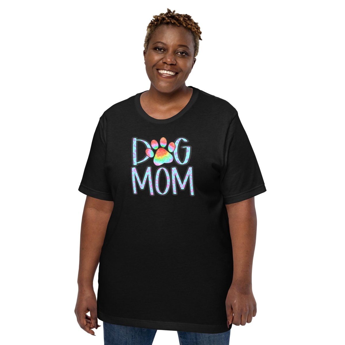 Dog Mom Tie Dye Paw T-Shirt