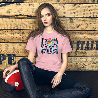 Dog Mom Tie Dye Paw T-Shirt