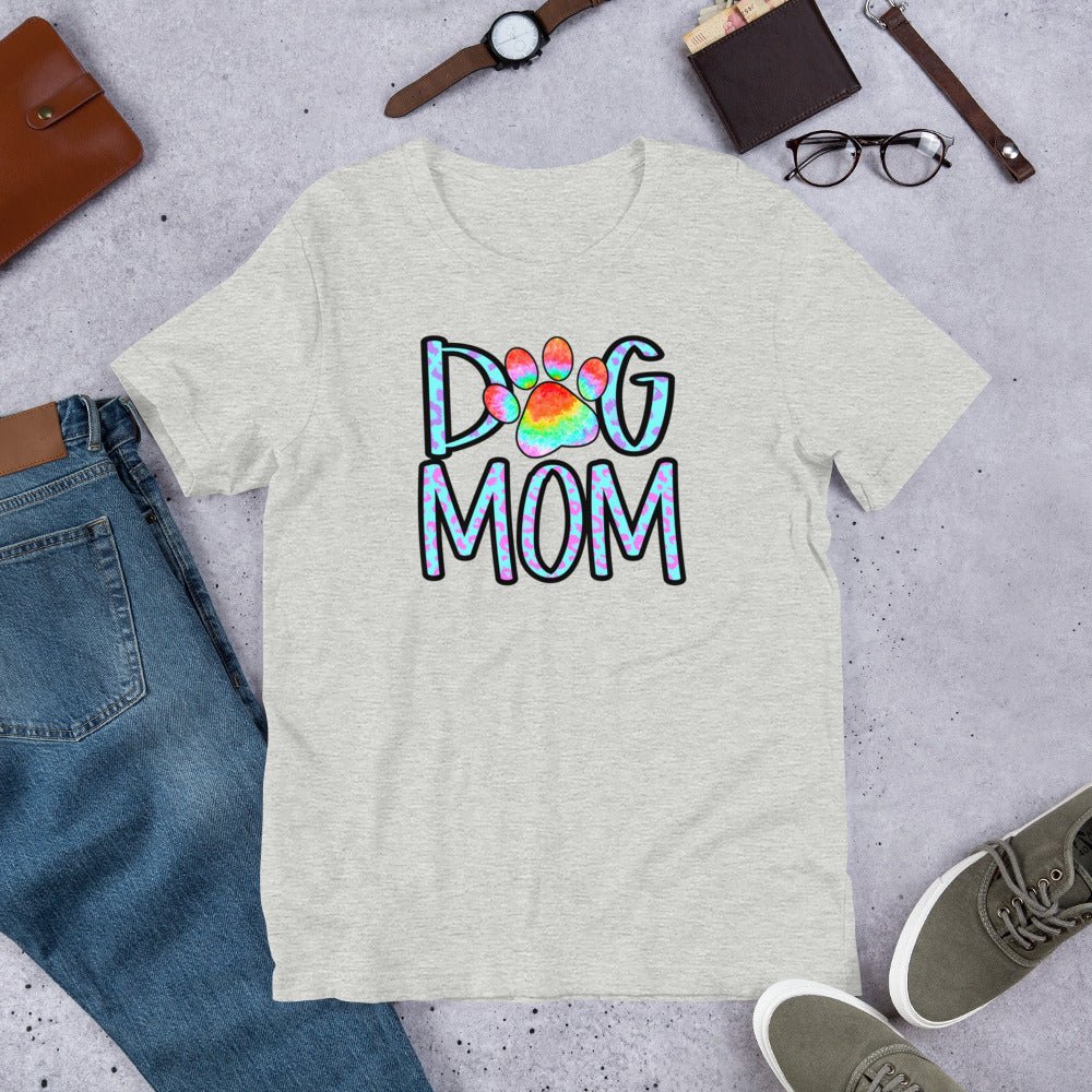 Dog Mom Tie Dye Paw T-Shirt