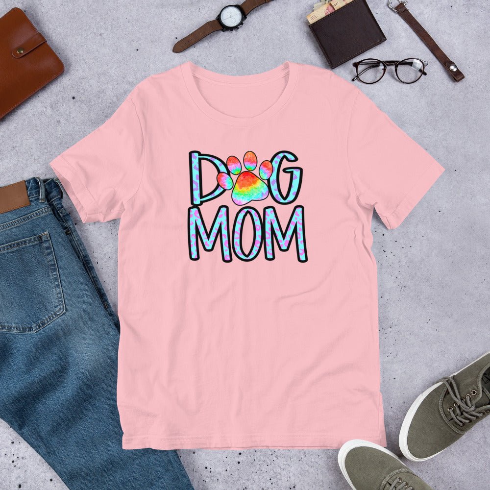 Dog Mom Tie Dye Paw T-Shirt