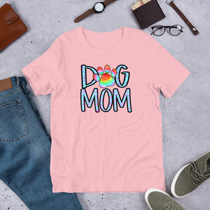 Dog Mom Tie Dye Paw T-Shirt
