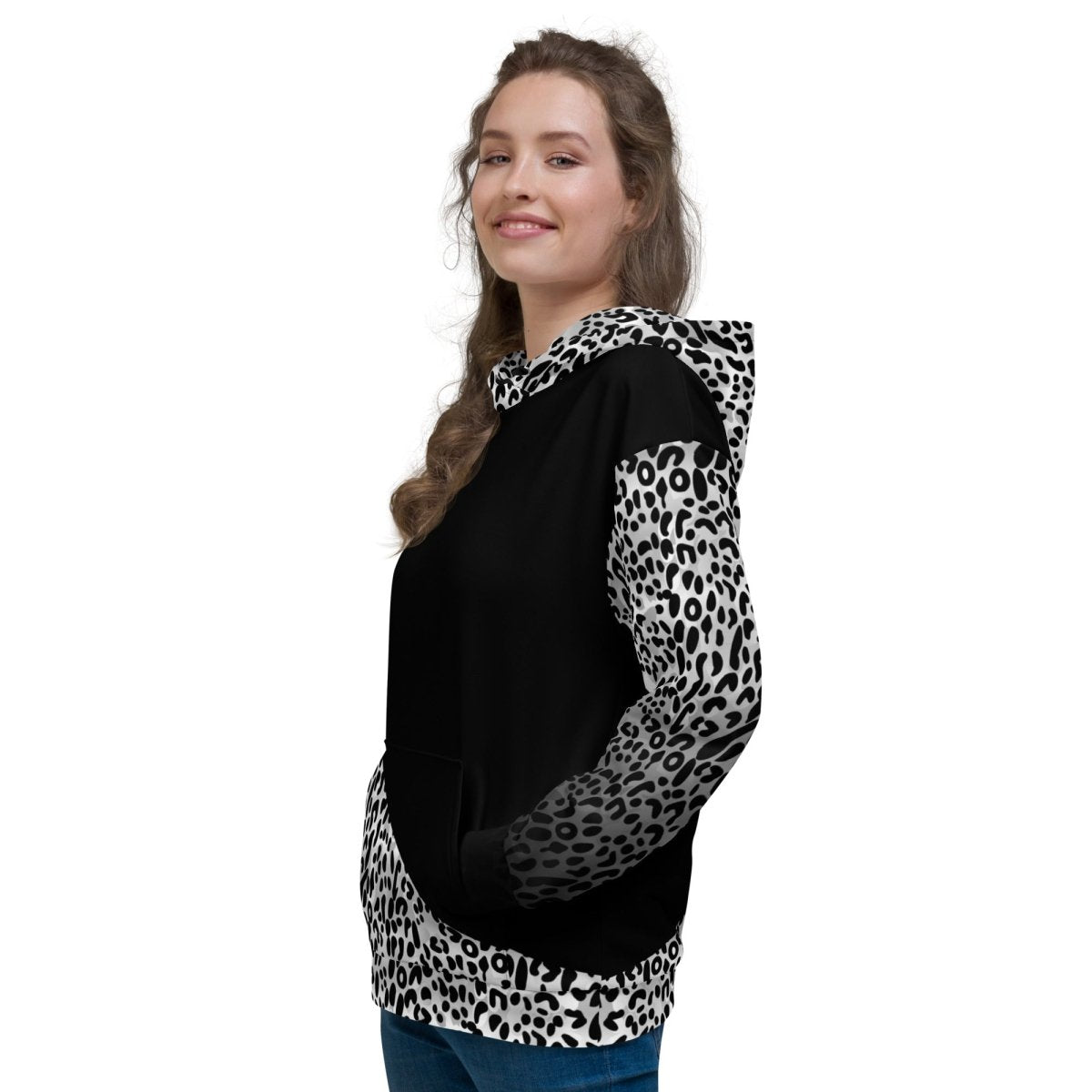 Dog Mom White Leopard Hoodie
