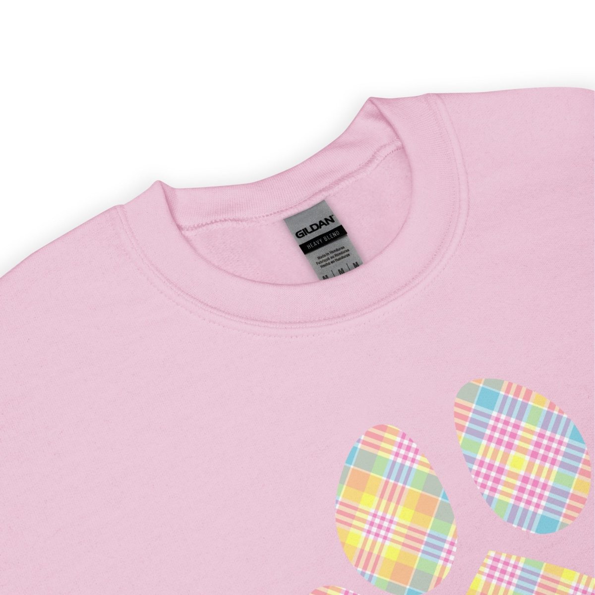 Easter Plaid Dog Paw Sweatshirt