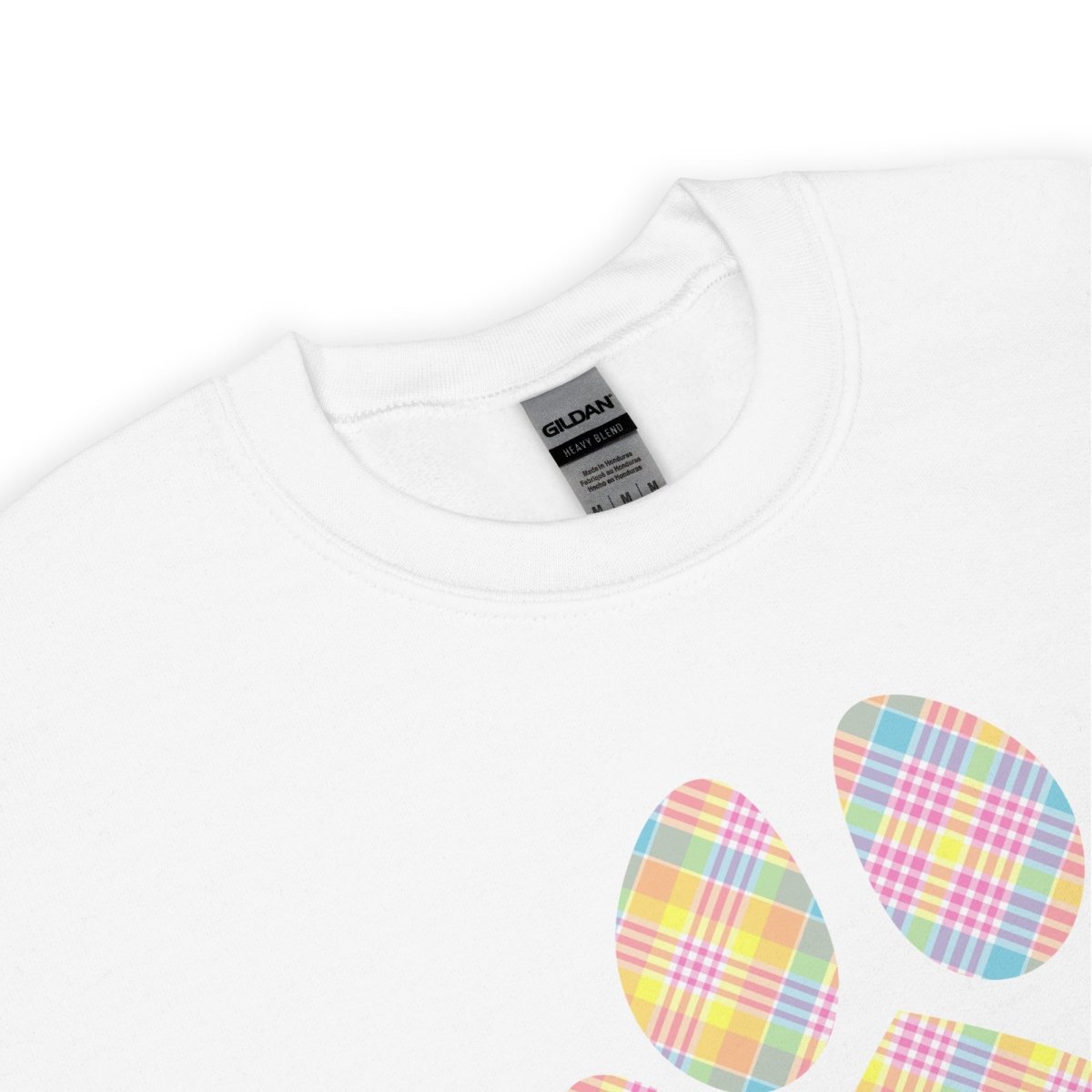 Easter Plaid Dog Paw Sweatshirt