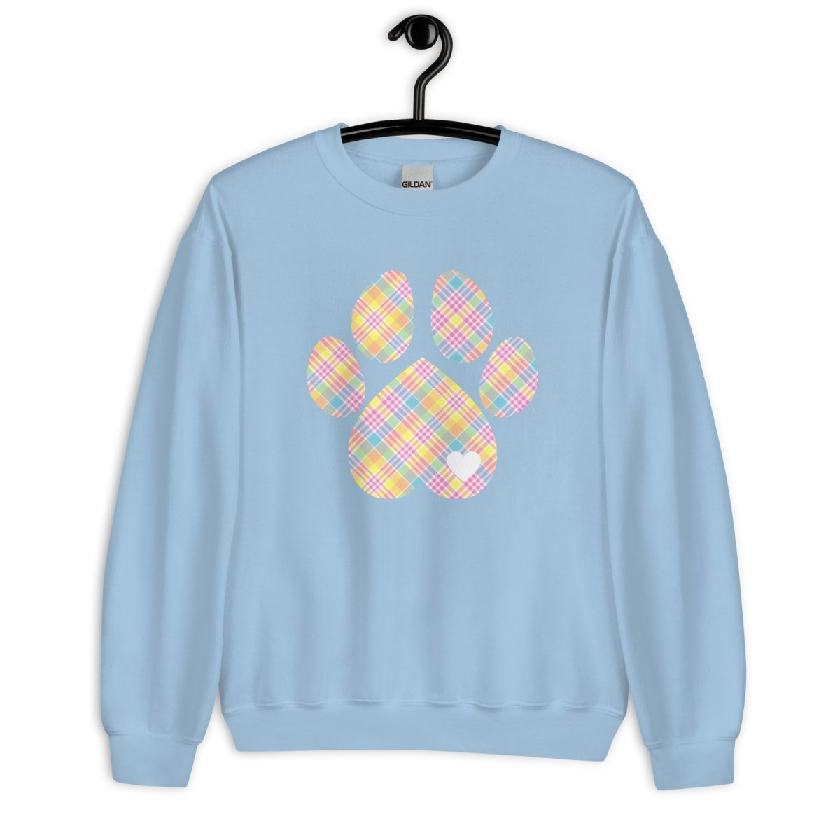 Easter Plaid Dog Paw Sweatshirt