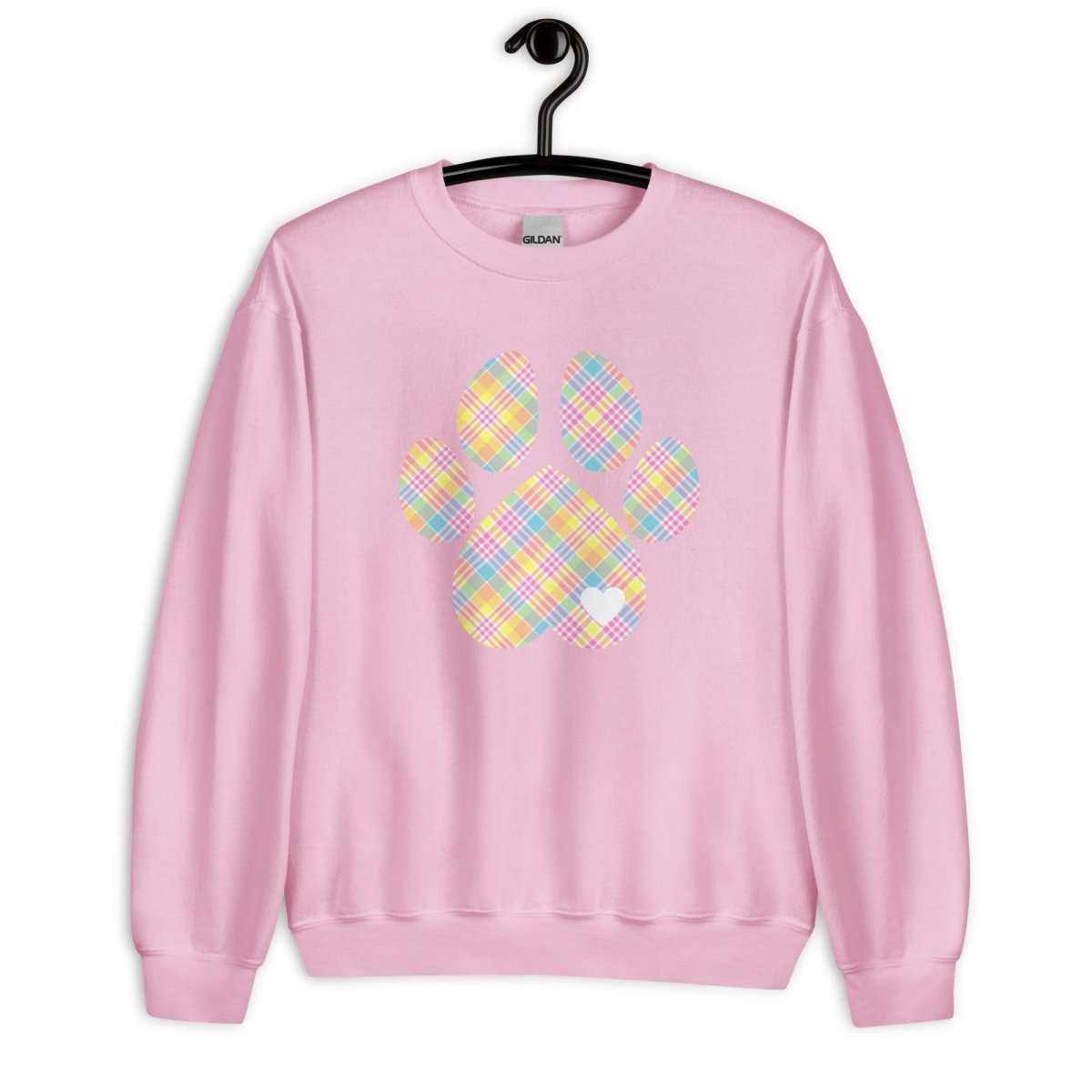 Easter Plaid Dog Paw Sweatshirt